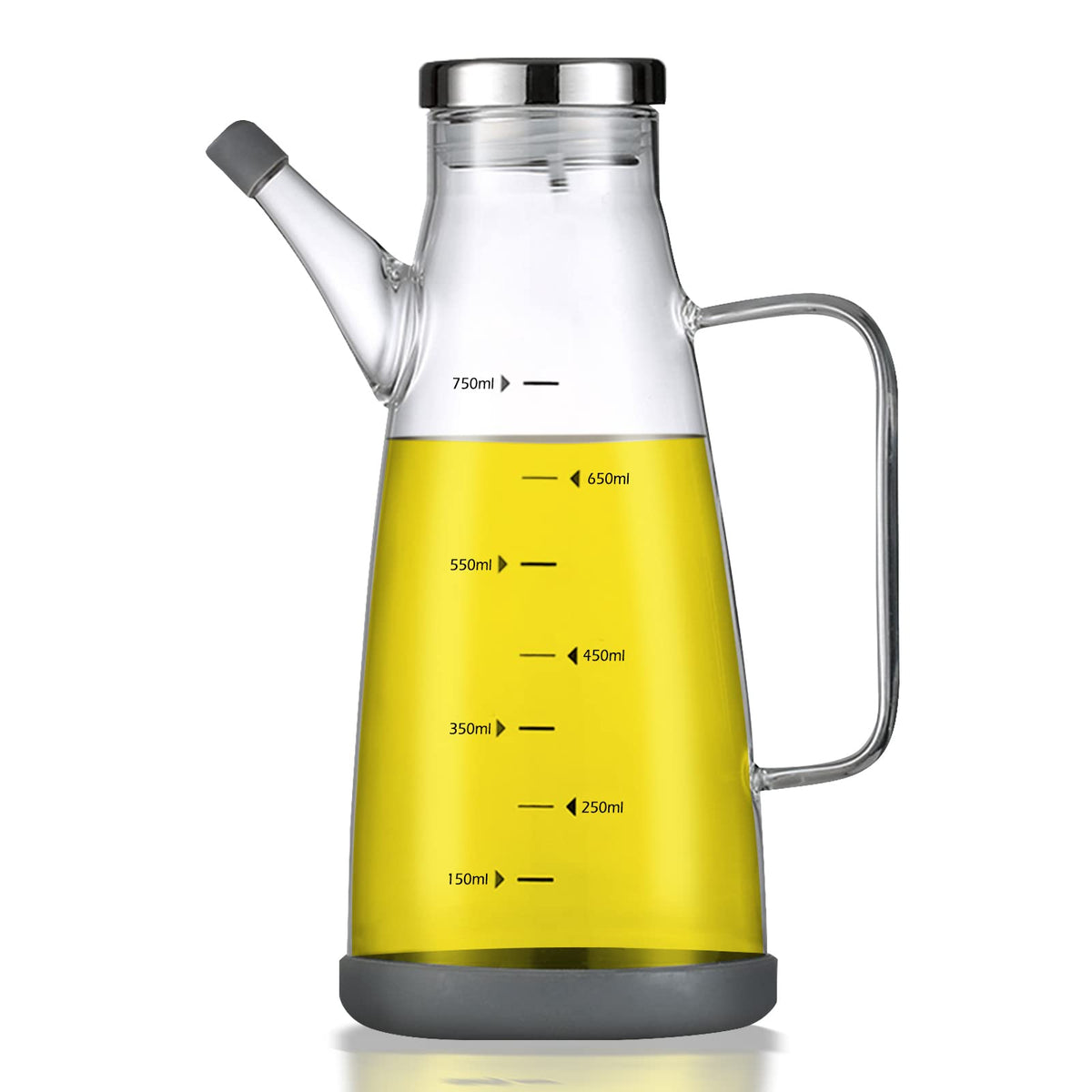 Oil Dispenser for Kitchen,25OZ Oil Bottles Cooking Oil Dispenser with Drip Free Spout and Non Slip Bottom Fits in Home,Kitchen,Barbecue,Party (750ml)
