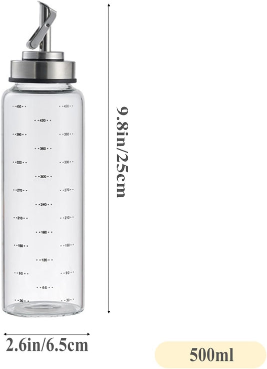 Olive Oil Dispenser Bottle,17 Oz Oil Dispenser For Kitchen,Glass Oil Bottle