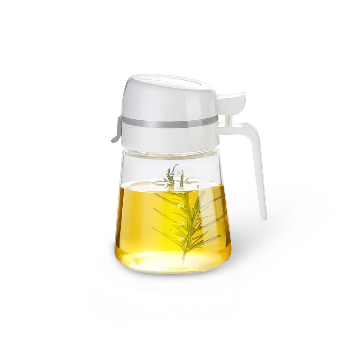 Oil Dispenser Bottle, 22oz Glass Oil Bottle with Scale, Kitchen