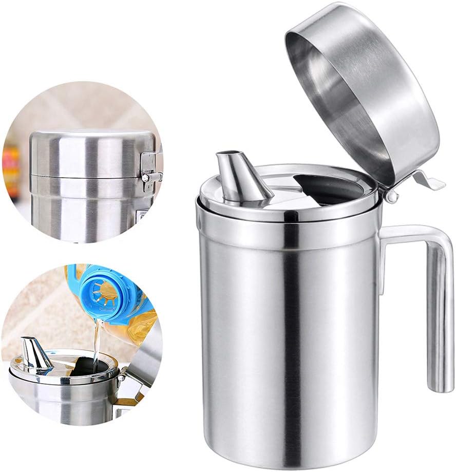 Stainless Steel Olive Oil Dispenser,18.6oz/550ml Olive Oil Dispenser Bottle