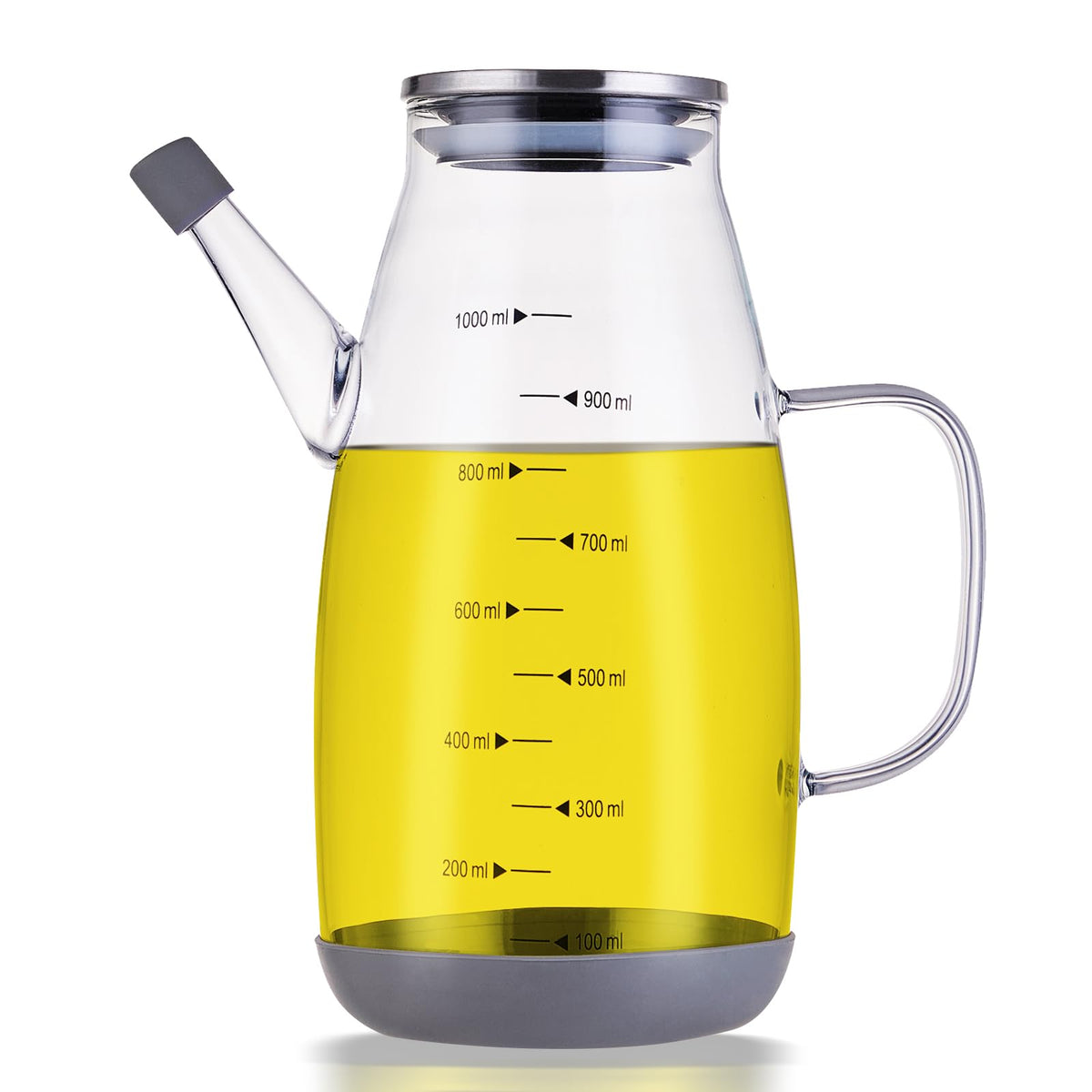 Oil Dispenser for Kitchen,25OZ Oil Bottles Cooking Oil Dispenser with Drip Free Spout and Non Slip Bottom Fits in Home,Kitchen,Barbecue,Party (750ml)
