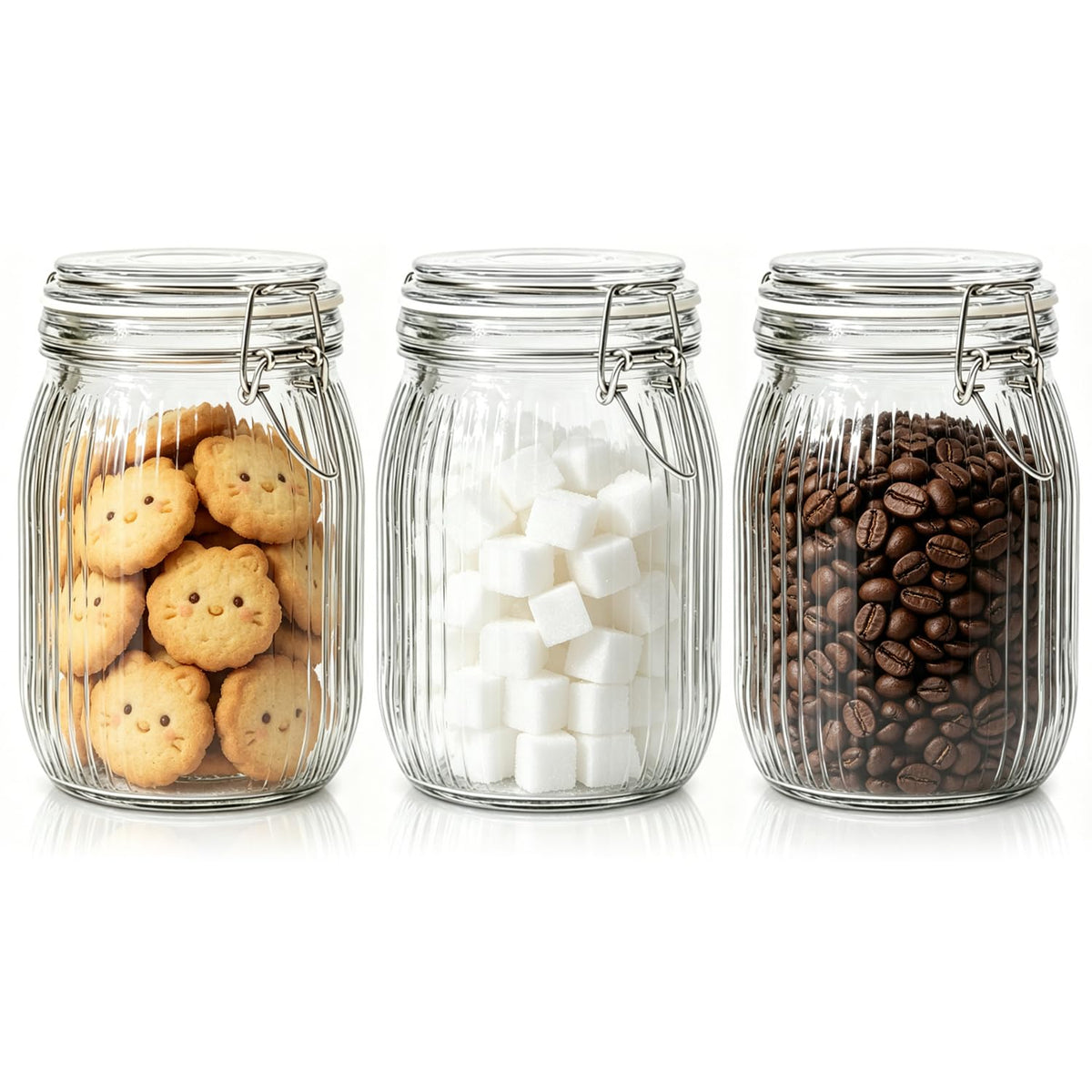 ComSaf Small Glass Spice Jars with Airtight Lids 4 oz 6 Pack with Labels