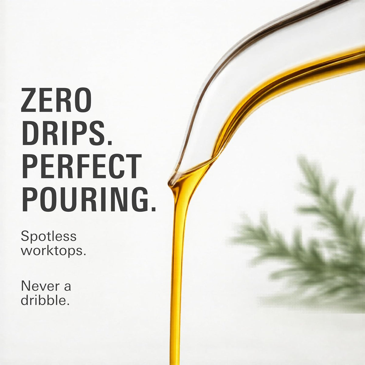 Olive Oil Dispenser Bottle 17 fl oz - Borosilicate Glass Non-Drip Pourer