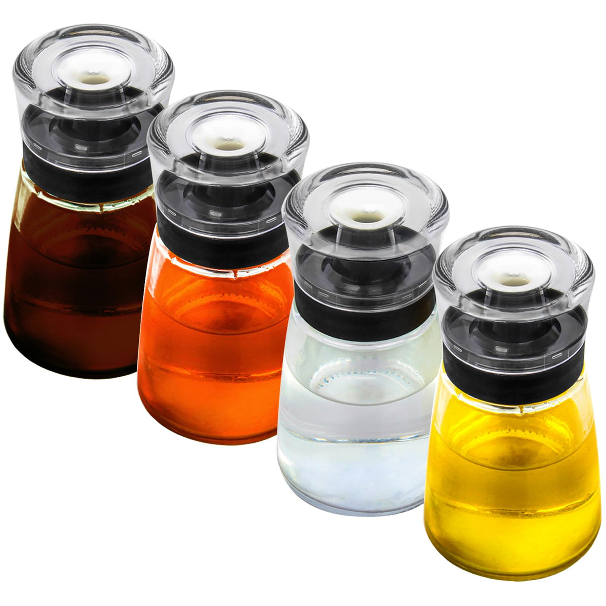 Leak-proof Oil Dispenser Bottle for Outdoor Camping, 160 ml/5.4 oz Glass Olive Oil and Vinegar Cruet, Well Sealed for Picnic Kitchen, 1 Pack