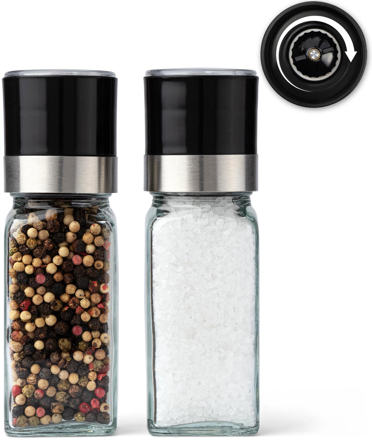 KIVY Spice Jars with Labels - 24x 4oz - Airtight Lids & BPA-Free - Bamboo