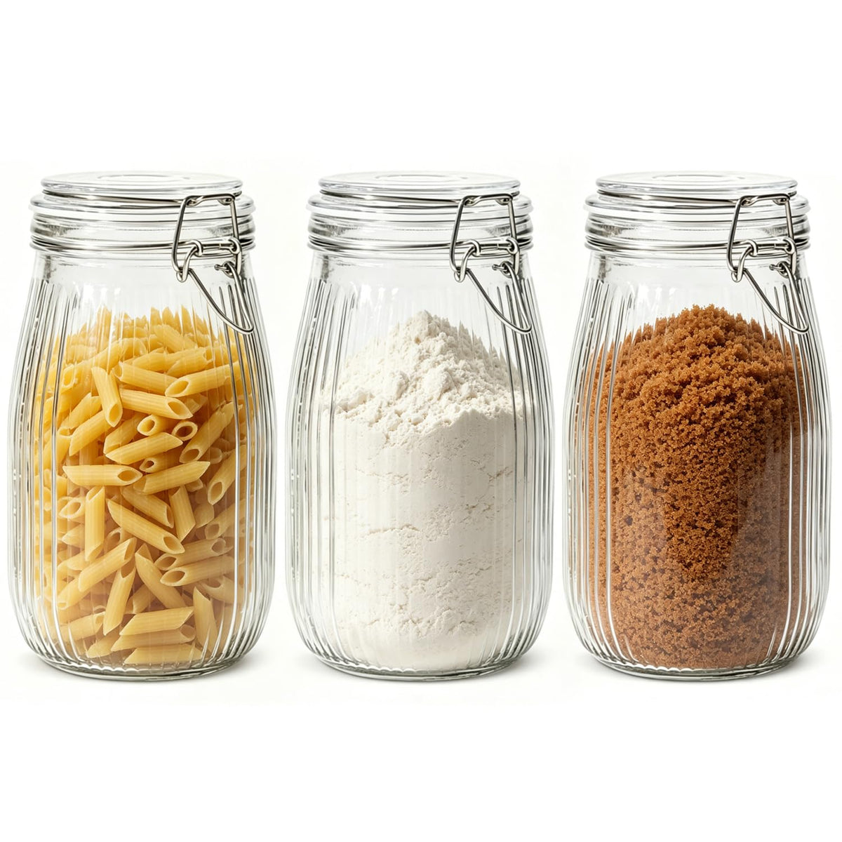 ComSaf Small Glass Spice Jars with Airtight Lids 4 oz 6 Pack with Labels