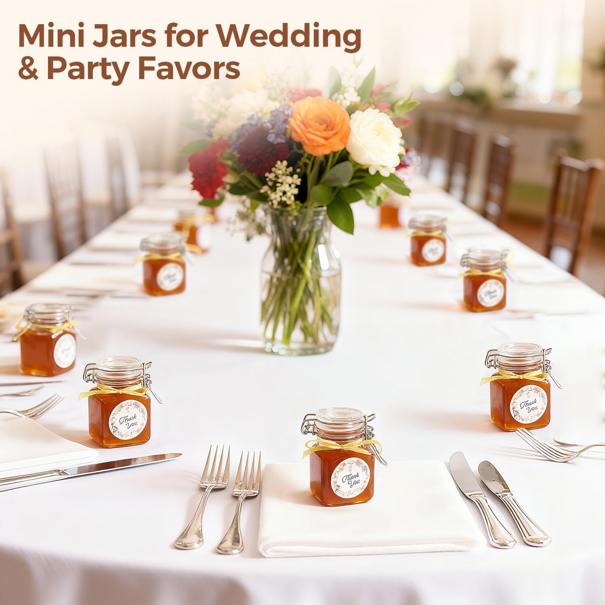 ComSaf Square Small Glass Spice Jars with Airtight Lids 4 oz 6 Pack Pantry