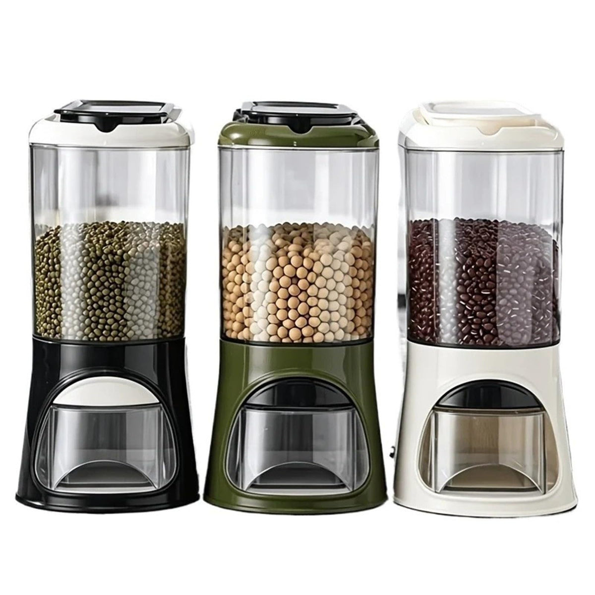 Automatic Rice Dispenser with Measuring Cup - Compact Storage Container