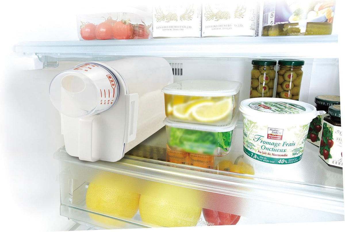 Asvel 7509 Rice Container Bin with Pour Spout Plastic Clear 2KG(White)