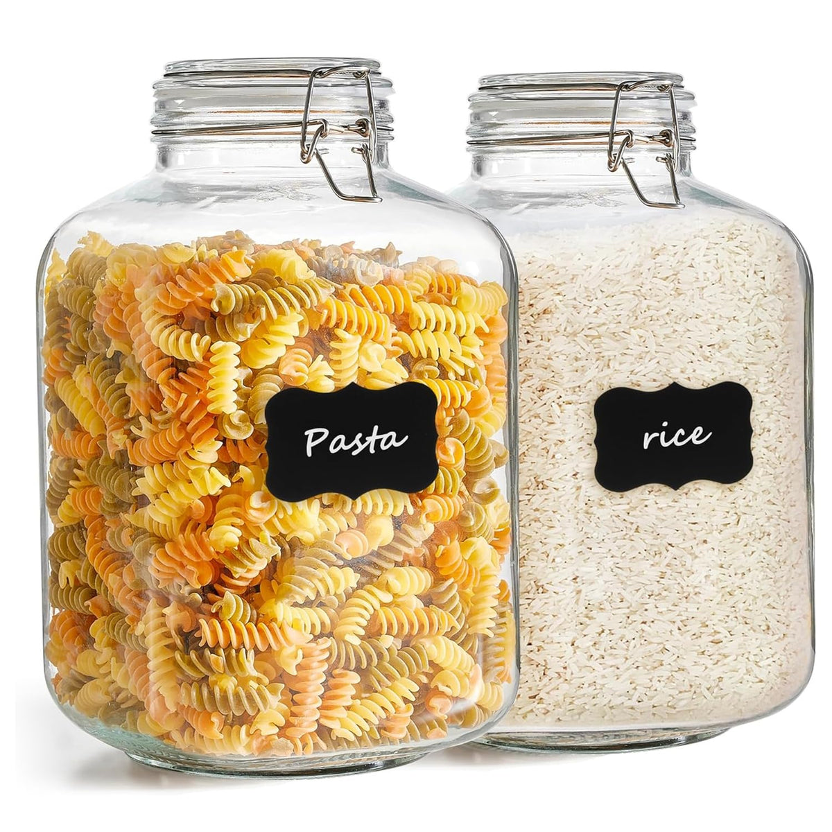 ComSaf Square Small Glass Spice Jars with Airtight Lids 4 oz 6 Pack Pantry