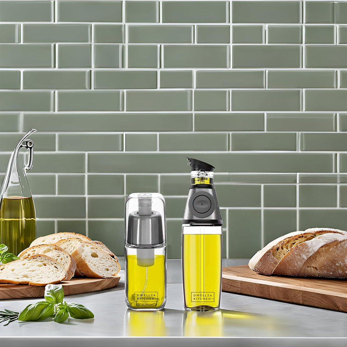 Olive Oil Dispenser Bottle For Kitchen 6 and 17 Oz
