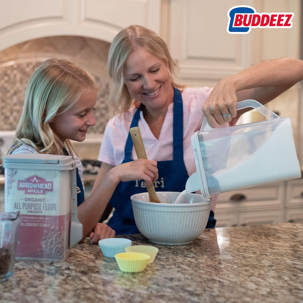 Buddeez Kitchen Pantry Container - Easy Grip Handle for Mess Free Use