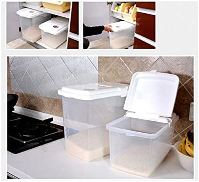 JapanBargain 1826, Set of 2 Large Japanese Kitchen Pantry Storage Containers Kome Bitsu Rice Storage Container 22 lbs, Made in Japan