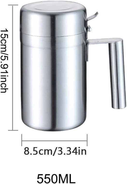 Stainless Steel Olive Oil Dispenser,18.6oz/550ml Olive Oil Dispenser Bottle