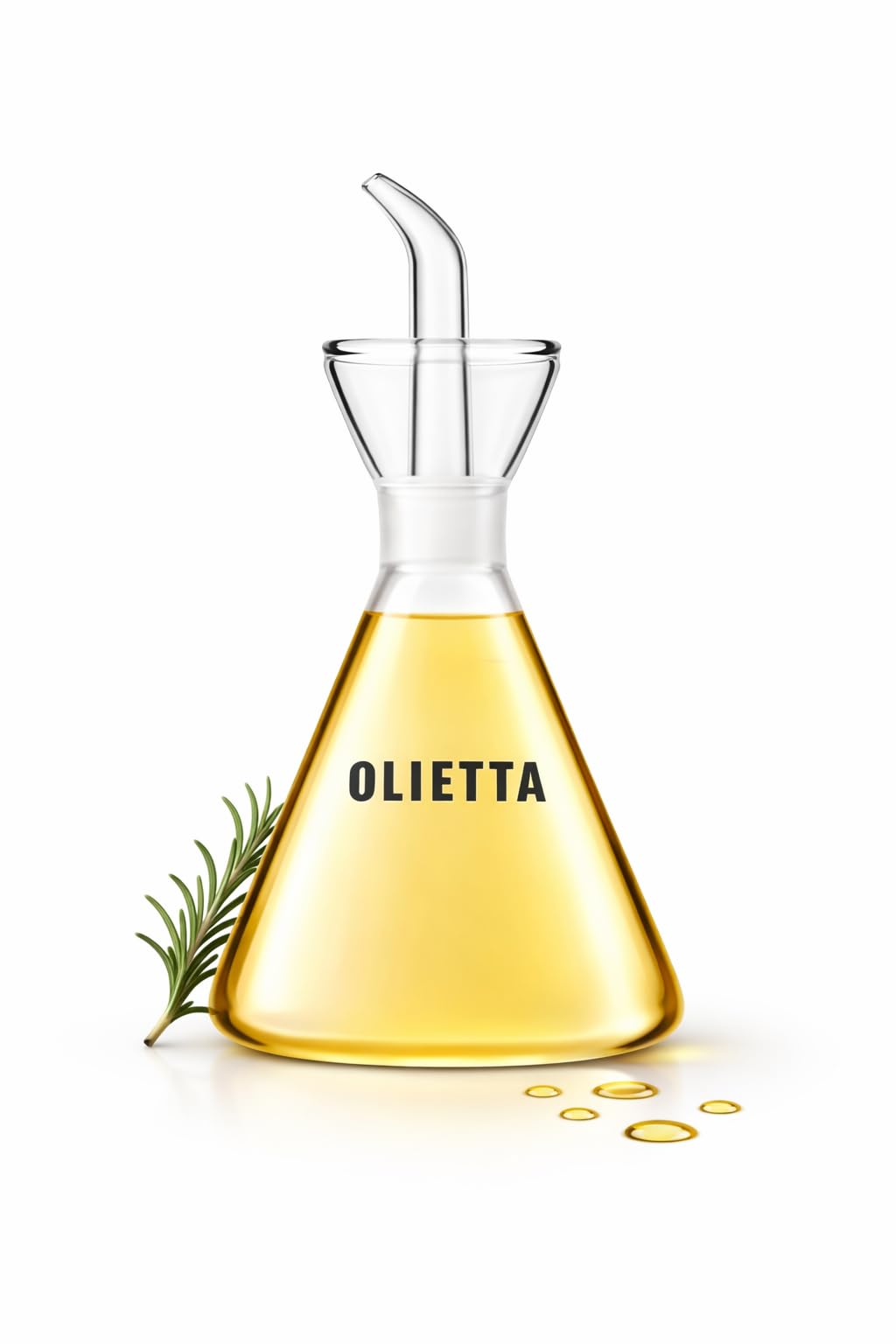 Olive Oil Dispenser Bottle 17 fl oz - Borosilicate Glass Non-Drip Pourer
