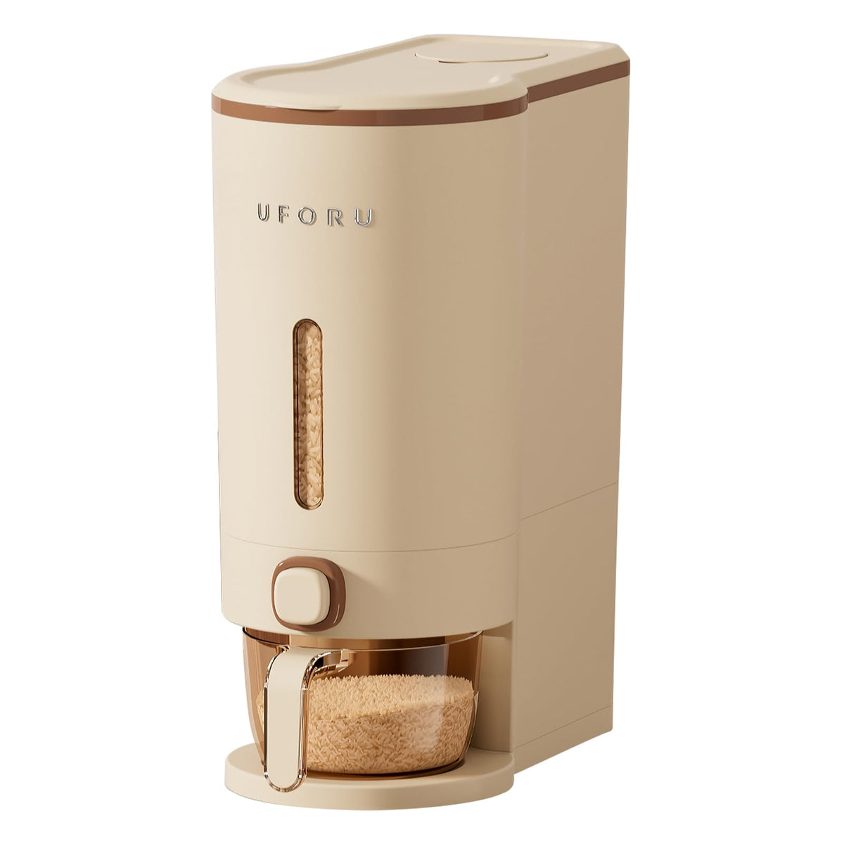 UFORU Rice Dispenser 13 LB,Airtight Storage Container With Measuring Cup