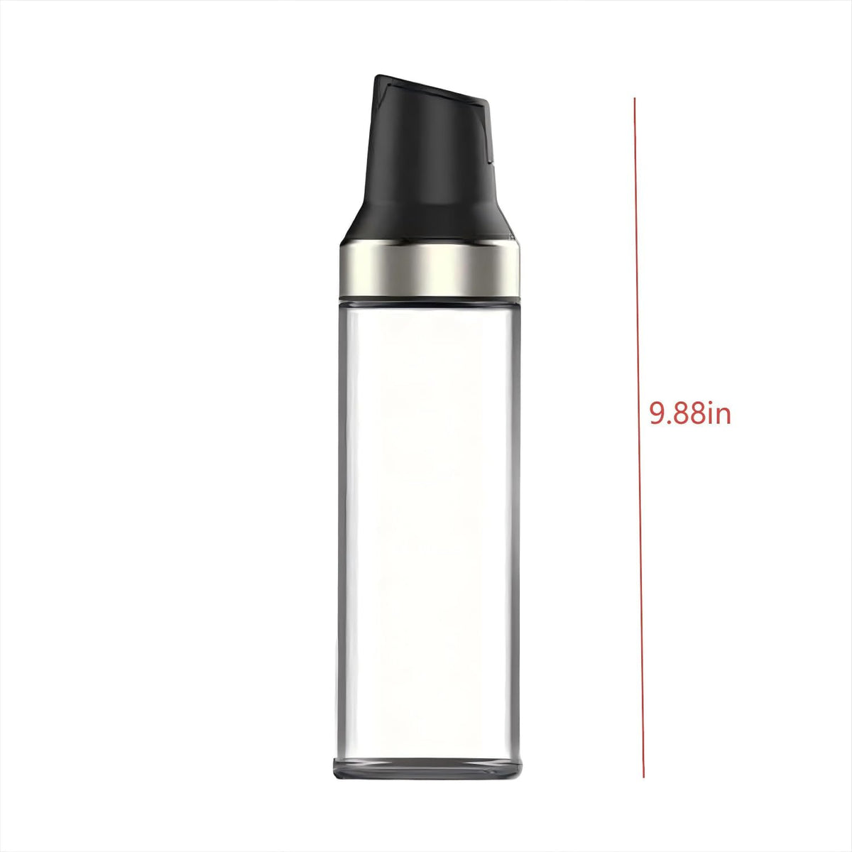 17oz Black Glass Olive Oil Dispenser Bottle for Kitchen