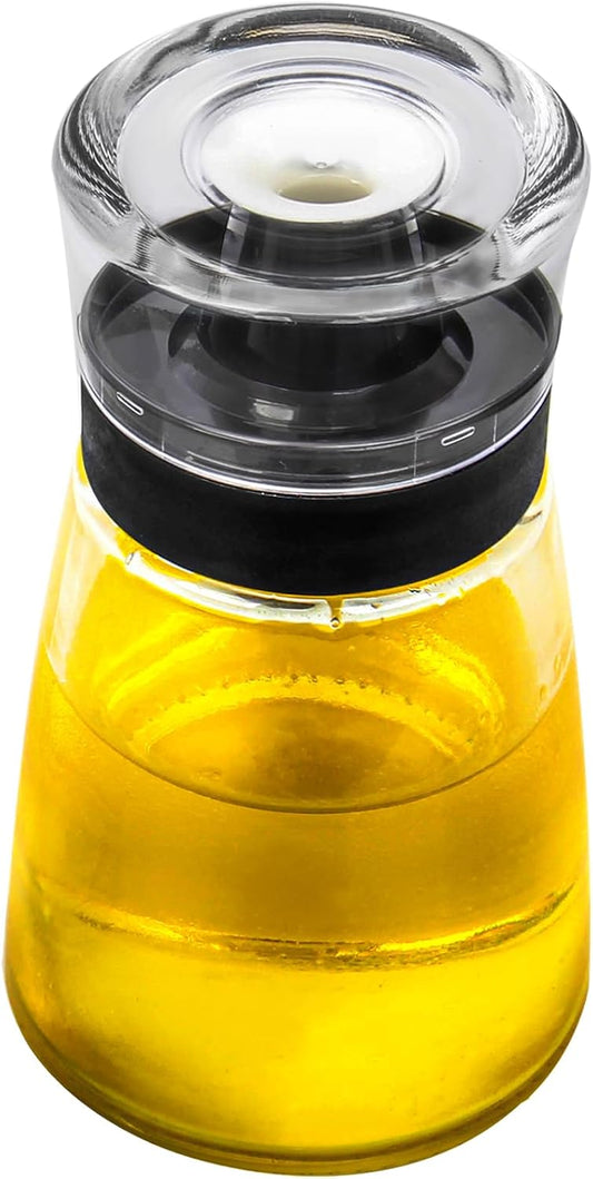 Leak-proof Oil Dispenser Bottle for Outdoor Camping, 160 ml/5.4 oz Glass Olive Oil and Vinegar Cruet, Well Sealed for Picnic Kitchen, 1 Pack