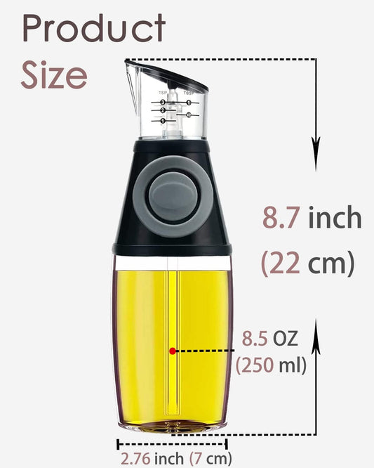 Oil Dispenser Bottle with Measuring Scale, 8.5oz