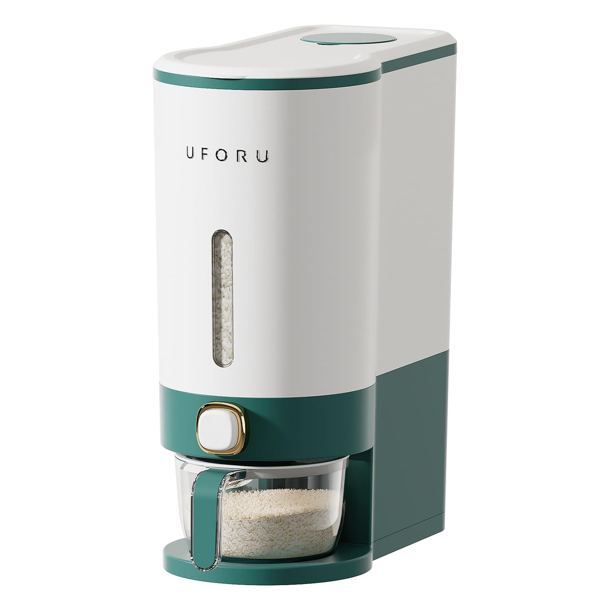 UFORU Rice Dispenser 13 LB,Airtight Storage Container With Measuring Cup