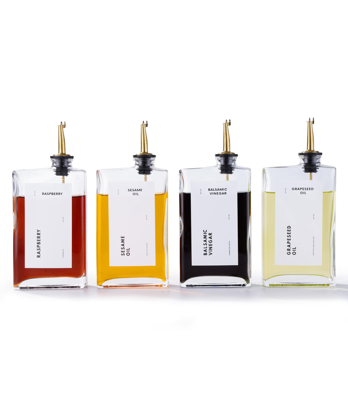 APT 1101 Olive Oil Dispenser for Kitchen, Cooking Oil and Vinegar Dispenser Set, Olive Oil Bottle, Soy sauce dispenser, coffee syrup bottles with stainless steel pourers