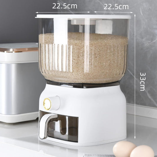 10-15 Lbs Rice Dispenser,Large Grain Storage Container with Rice Cup Food Dispenser Kitchen Organizer for Rice,Beans,Grains,Cereal Dry Food,Small Pantry Food (Square)