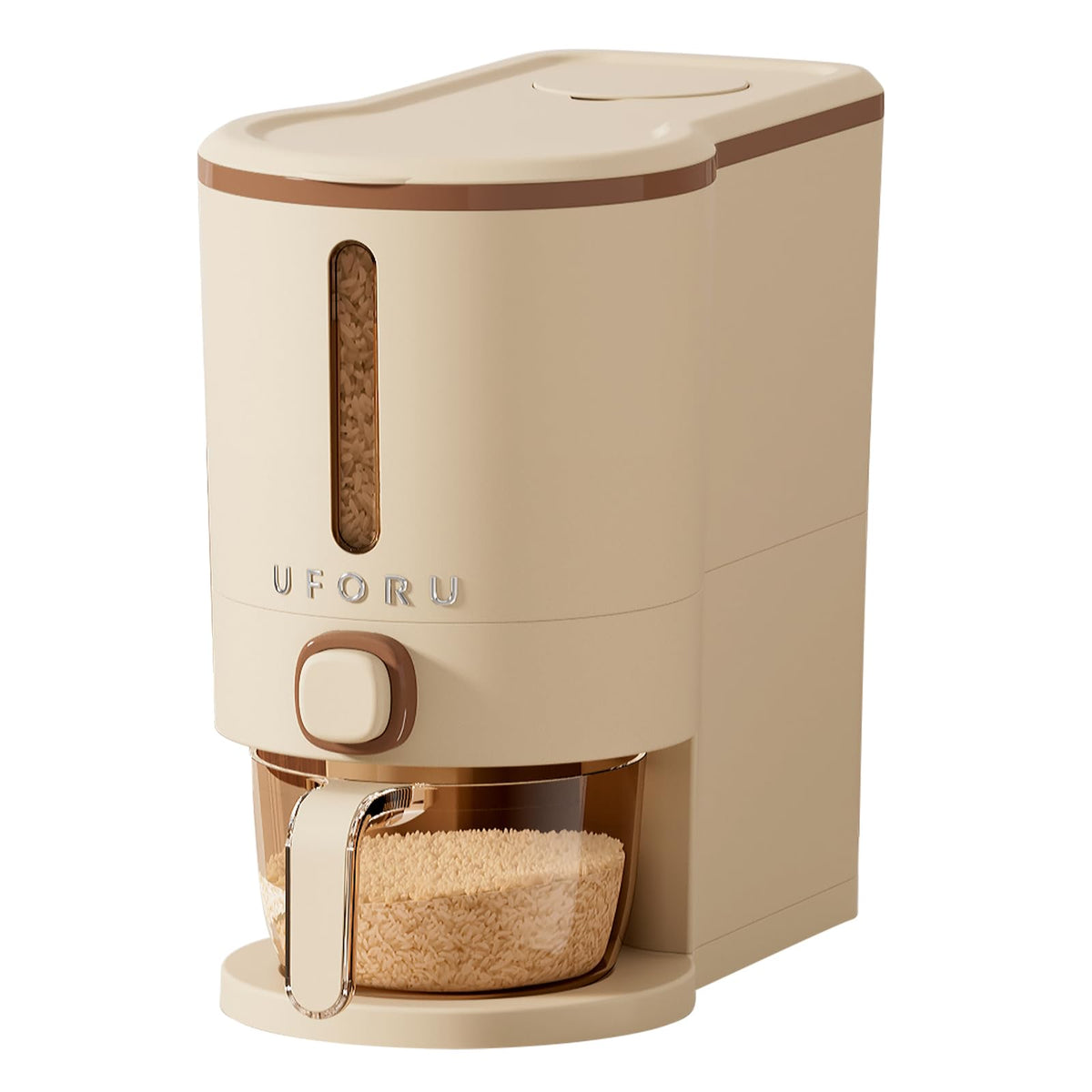 UFORU Rice Dispenser 13 LB,Airtight Storage Container With Measuring Cup