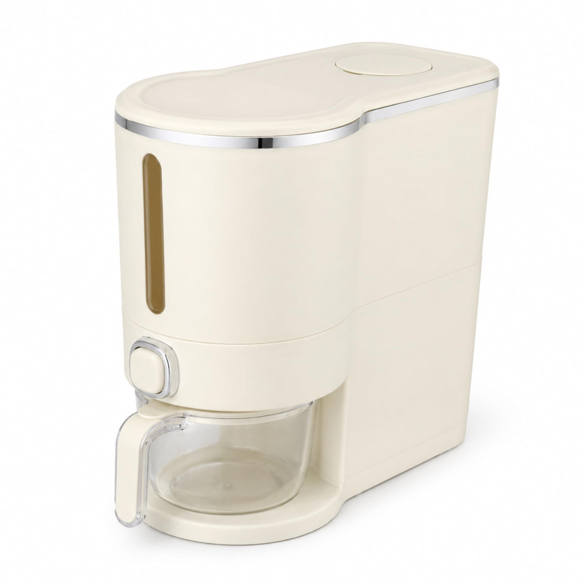ROOM127 Slim Rice Dispenser with Measuring Cup - 11-15 lb, Cream White