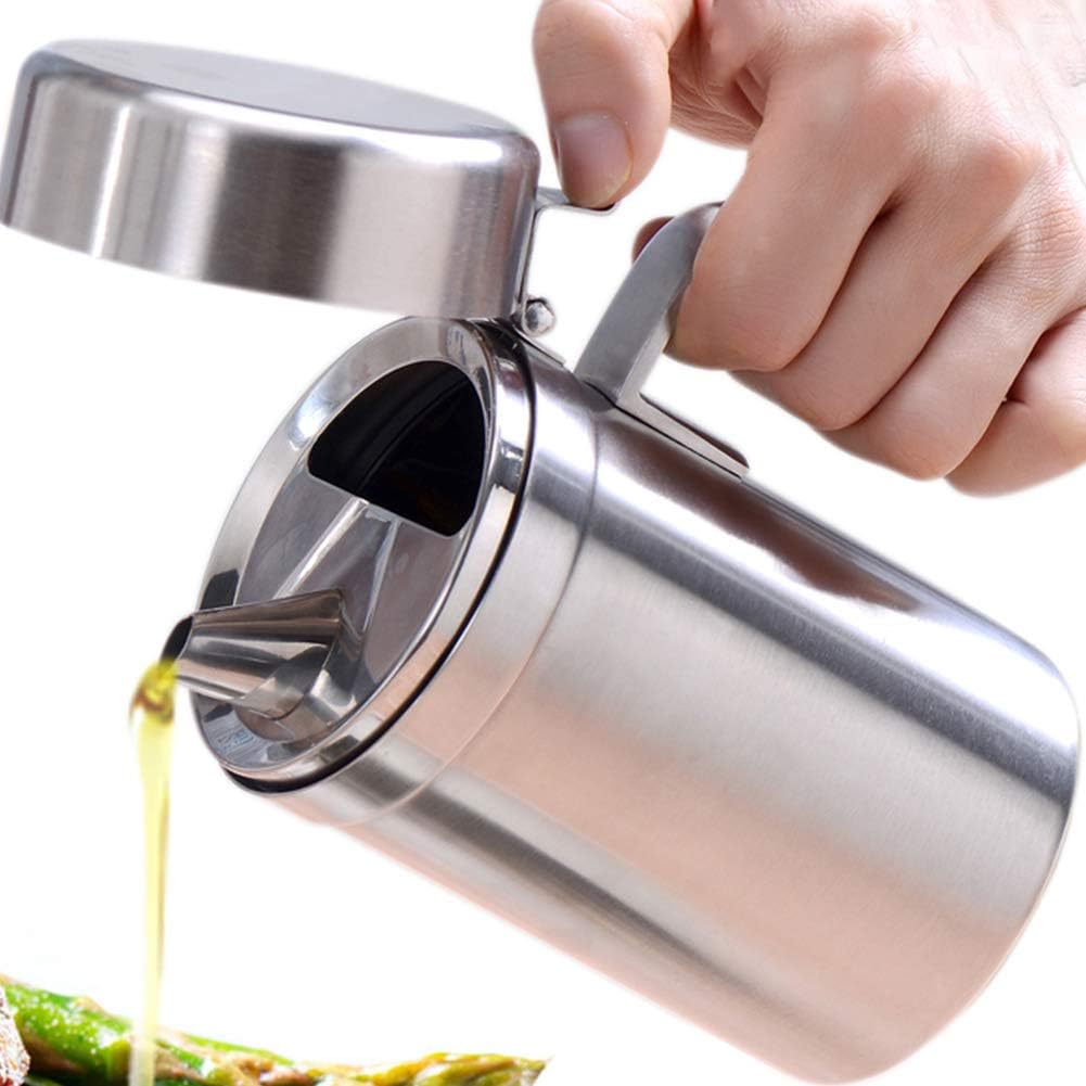 Stainless Steel Olive Oil Dispenser,18.6oz/550ml Olive Oil Dispenser Bottle