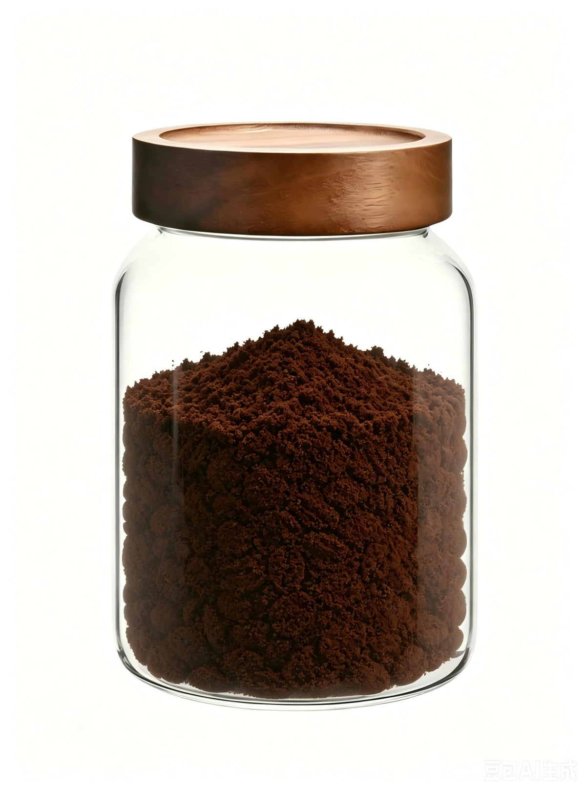 6 pc Glass Spice jars Glass Jars with Screw Lid 5 oz Acacia Wood Glass Herb Sugar Coffee Bean Ground Container Food Storage Canister for Candy Pantry Tea Seasoning Meal Prep Snack (6*150ml(5oz))