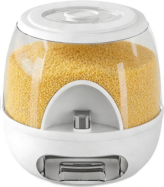 Large Capacity Rice Dispenser Container(White)