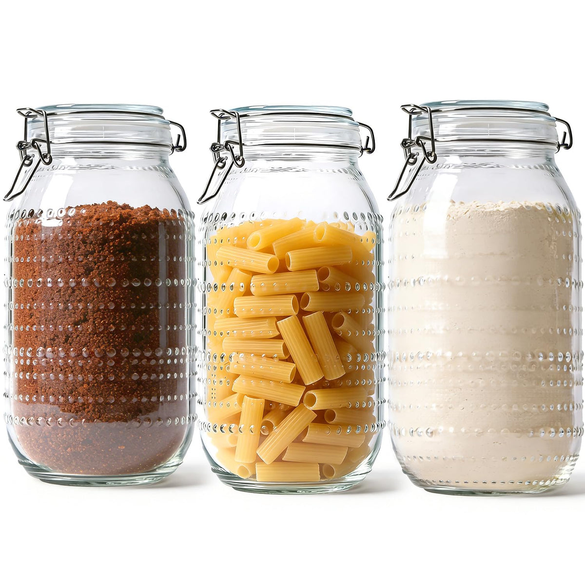ComSaf Small Glass Spice Jars with Airtight Lids 4 oz 6 Pack with Labels
