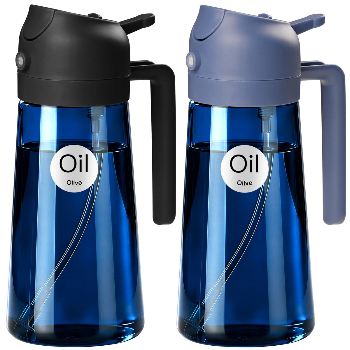 YARRAMATE 2PCS 16oz/470ml Oil Sprayer for Cooking (Black & Green)