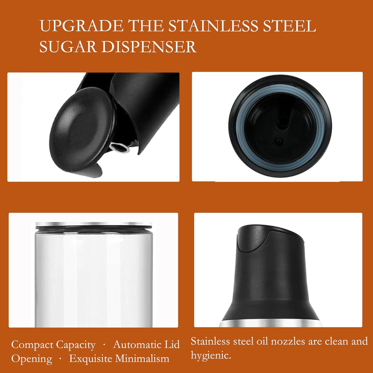 17oz Black Glass Olive Oil Dispenser Bottle for Kitchen