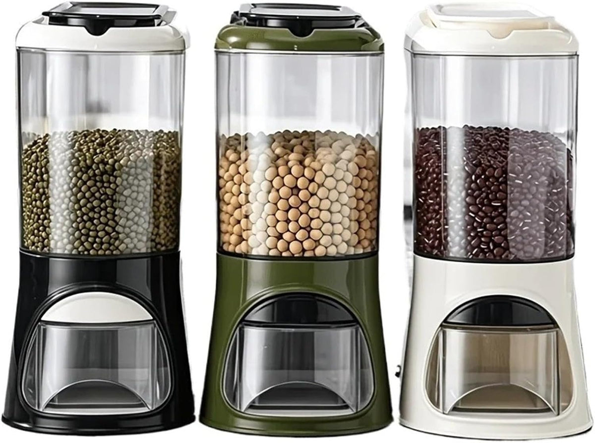 Automatic Rice Dispenser with Measuring Cup - Compact Storage Container