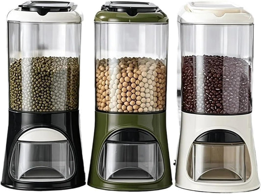 Automatic Rice Dispenser with Measuring Cup - Compact Storage Container