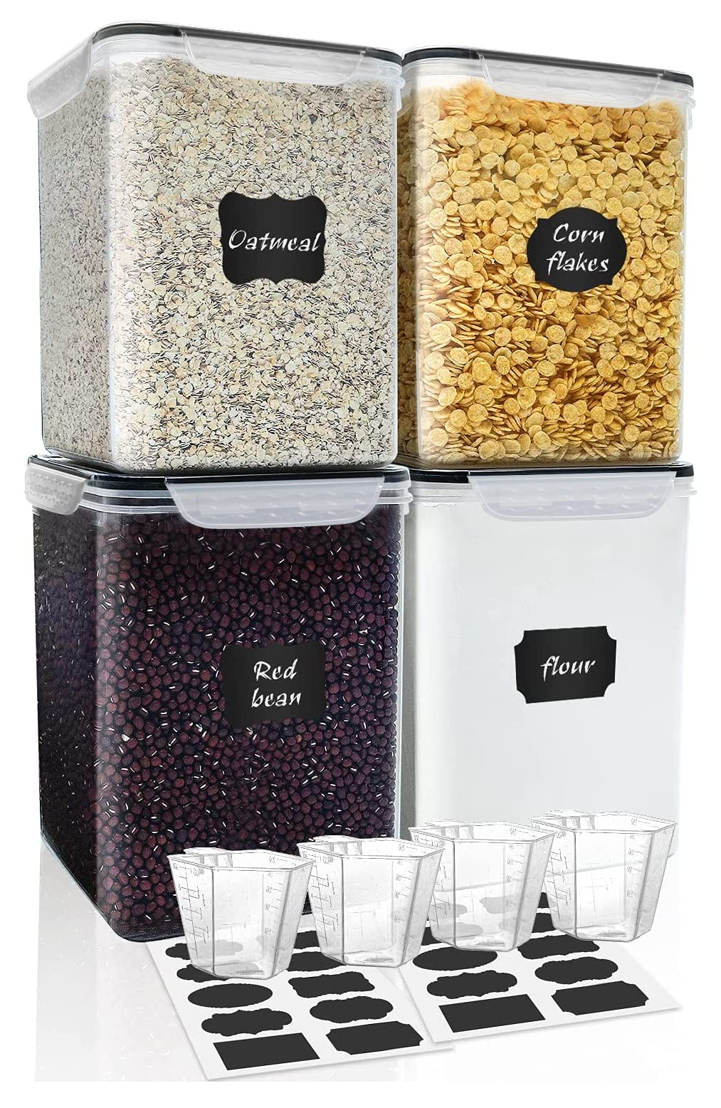 M MCIRCO Extra Large 4 Pack, 6.5L/7qt/220oz Tall Food Storage Containers
